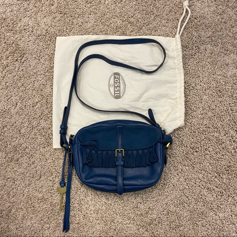 Authentic Fossil Kendall Crossbody Marine Bag